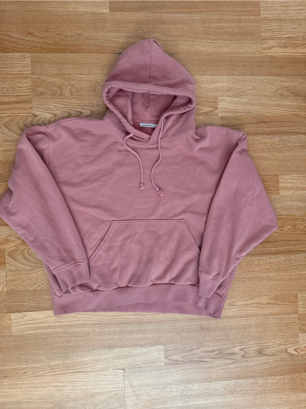 Weekday Alisa Hoodie Dusty Mauve Pink Oversized M